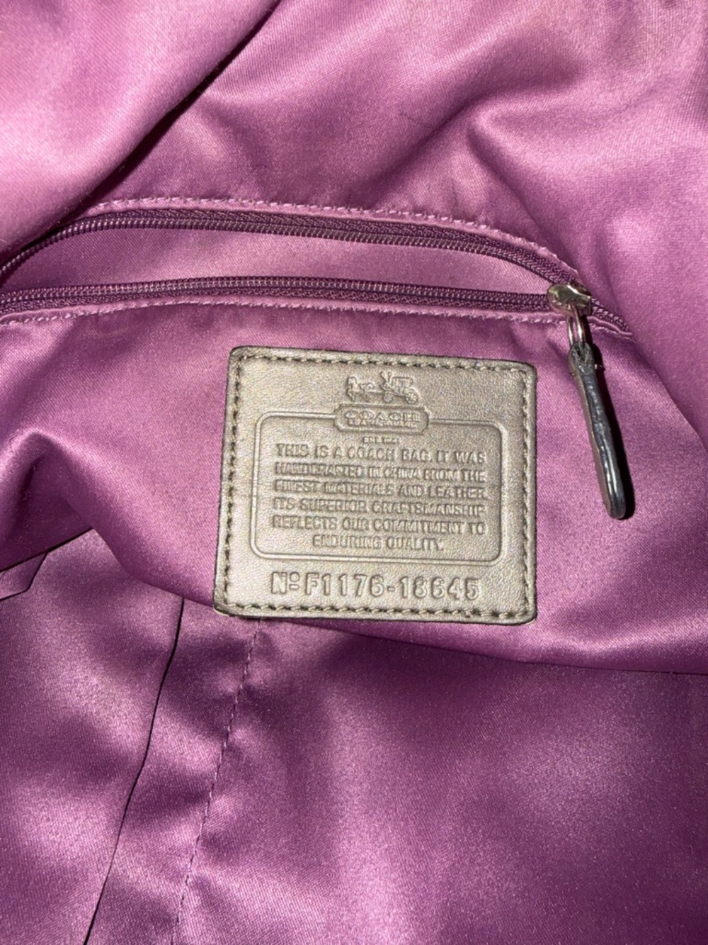 Coach Op Art Madison Lindsey Large Gray Handbag Satchel Tote $358 - Picture 12 of 12